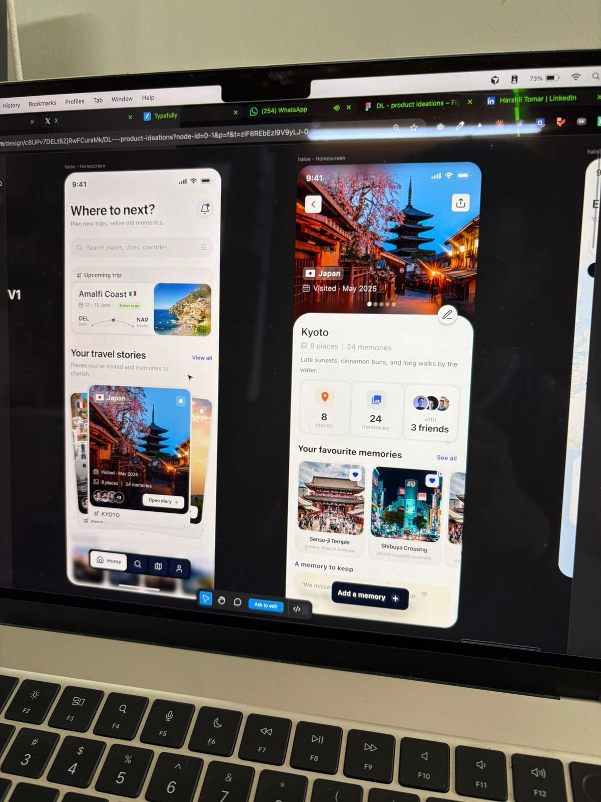 Real product screens and build notes from a DreamLaunch app development project